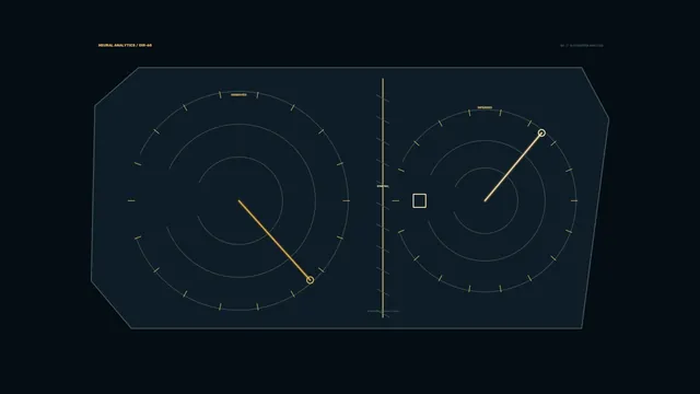 Sci-Fi Dual Telemetry HUD with Circular Gauges