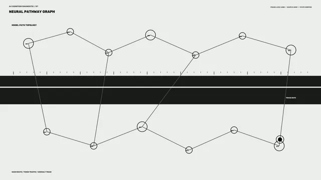 Monochrome Node Pathway Graph Sci-Fi HUD 4K Wallpaper