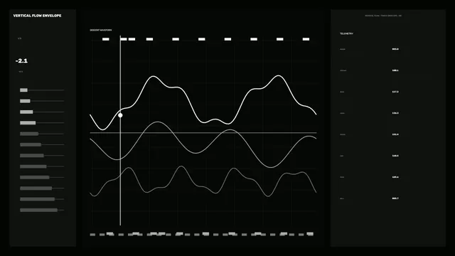 Sci-Fi Descent Telemetry HUD Interface 4K Wallpaper