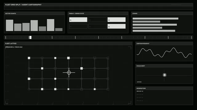 Fleet Lattice Sci-Fi HUD Dashboard 4K Wallpaper