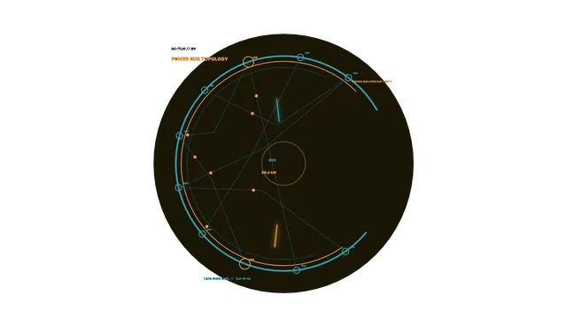 Sci-Fi Power Bus Telemetry HUD 4K Wallpaper