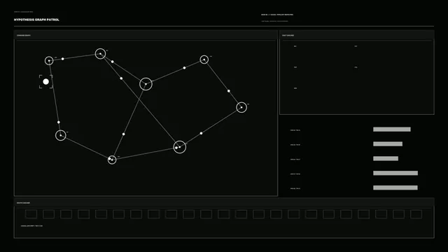 Sci-Fi Hypothesis Graph Diagnostic HUD Dashboard 4K Wallpaper