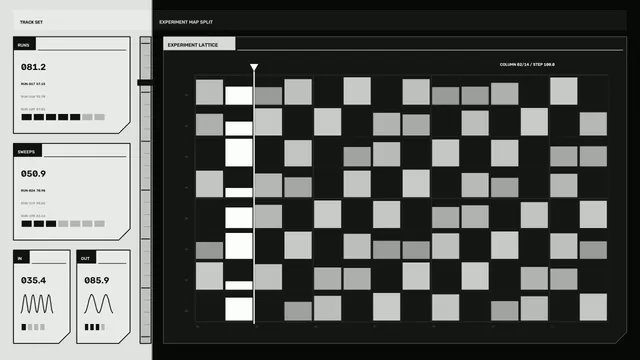 Monochrome Experiment Lattice Telemetry HUD 4K Wallpaper