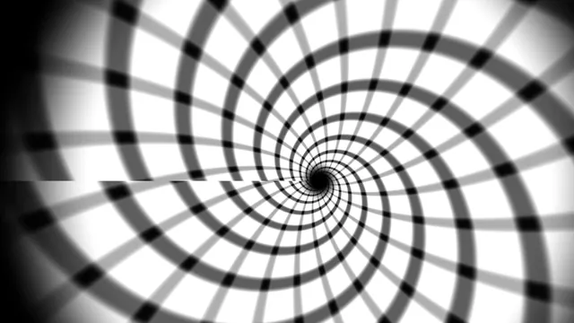 Black and White Warped Radial Grid Tunnel 4K Wallpaper