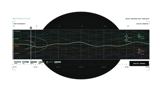 Sci-Fi Telemetry HUD with Layered Signal Graphs – 4K Wallpaper