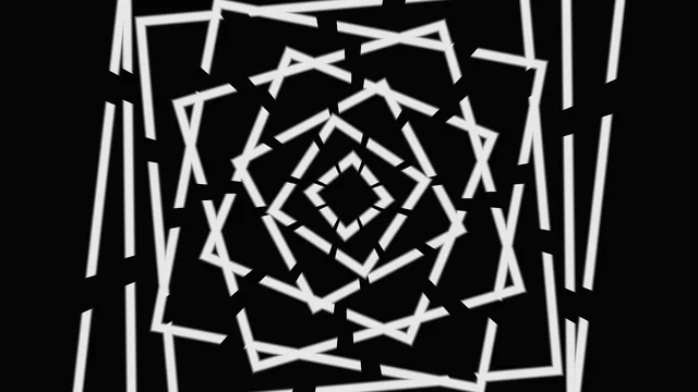 Monochrome Concentric Square Geometry