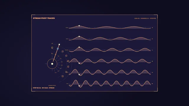 Sci-Fi HUD Stream Waveform Monitor 4K Wallpaper