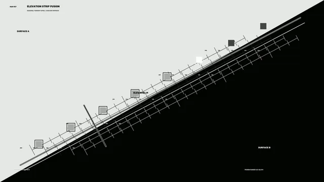 Elevation Strip Fusion HUD – Monochrome Telemetry Grid 4K Wallpaper