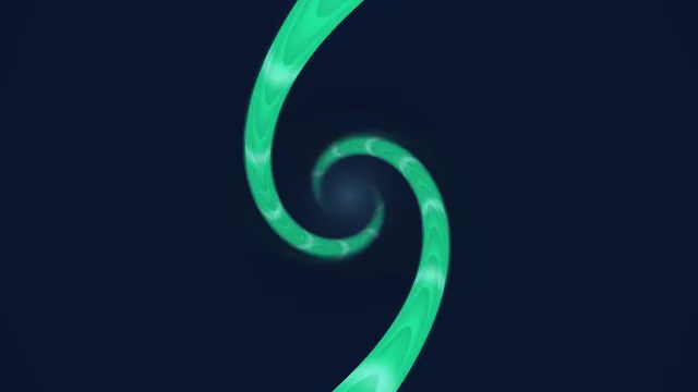 Abstract Green Neon Spiral Tubes on Dark Navy 4K Wallpaper