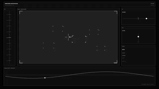 Sci-Fi Drone Navigation HUD Tracking Dashboard 4K UHD Wallpaper
