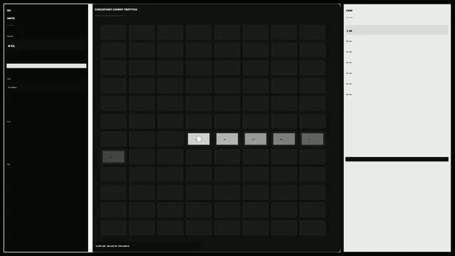 Sci-Fi HUD Telemetry Dashboard with Checkpoint Grid and Load Panels 4K Wallpaper