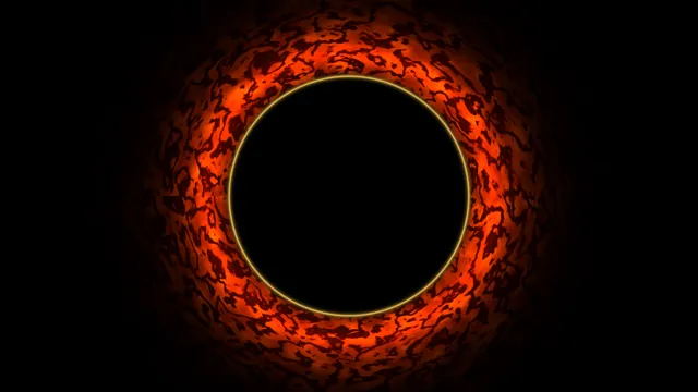 Circular Scanner HUD with Fiery Orange Plasma Ring