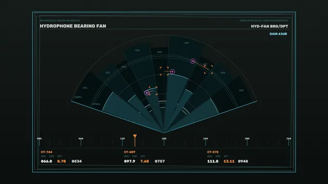 4K Hydrophone Bearing Fan HUD Sci-Fi Interface