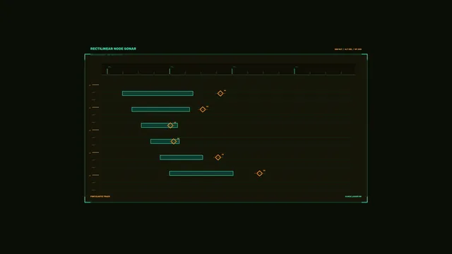 Rectilinear Node Sonar HUD Telemetry Dashboard Wallpaper