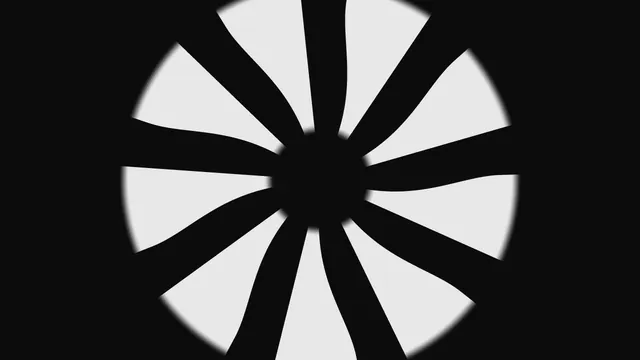 Black and White Radial Pinwheel Geometric 4K Wallpaper