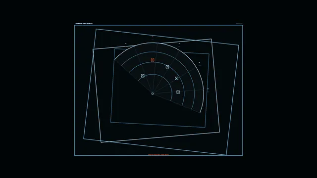 Futuristic Radar Sonar Tracking HUD 4K Wallpaper