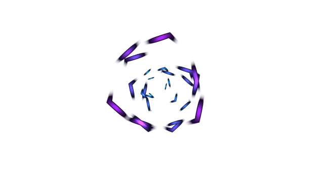 Electric Violet and Blue Hexagonal Ring 4K Wallpaper