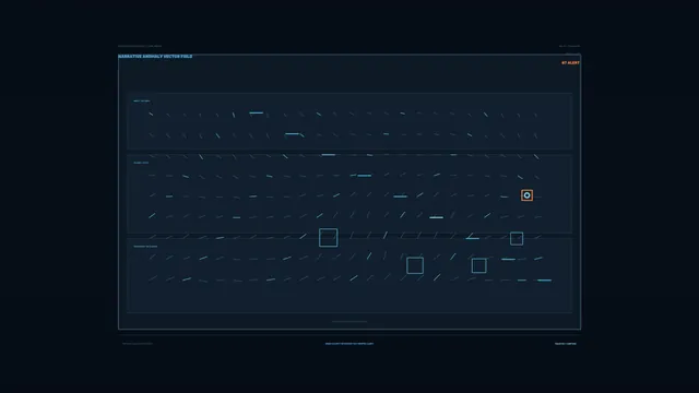 Sci-Fi Anomaly Vector Field HUD Dashboard with Cyan Telemetry Markers, 4K