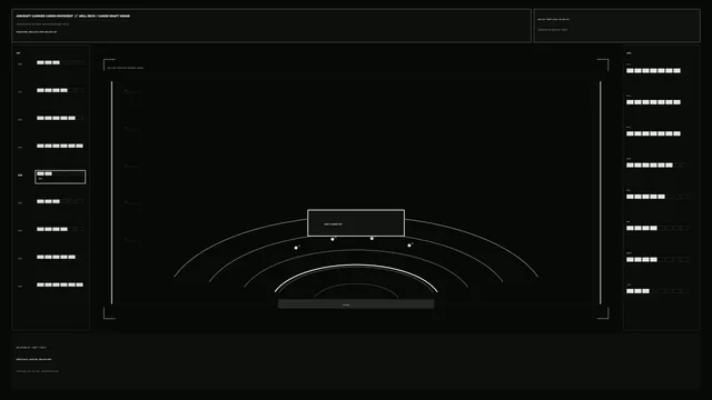Sci-Fi Cargo Movement HUD Dashboard with Radar Arcs – 4K Wallpaper