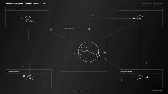 Monochrome Sci-Fi Confidence Diagnostic HUD 4K Wallpaper