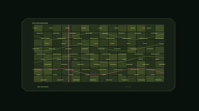 Green Telemetry Grid HUD 4K Sci-Fi Wallpaper