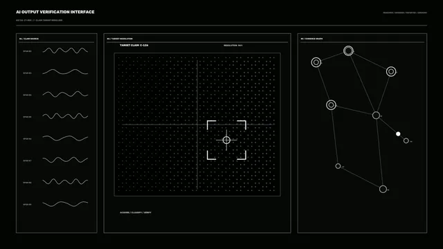 Sci-Fi Verification HUD Dashboard with Target Grid and Evidence Graph 4K