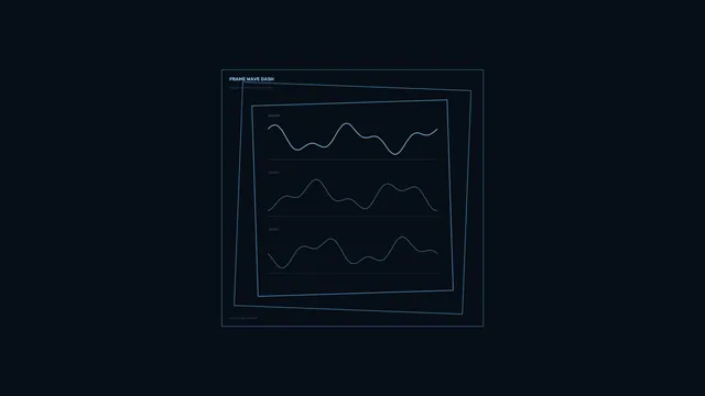 Blue Telemetry Line Graph HUD Dashboard 4K Wallpaper