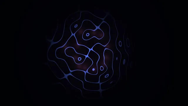Blue Radial Contour Scanner HUD 4K Wallpaper
