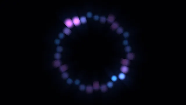 Abstract Blue Violet Segmented Glow Halo 4K Wallpaper