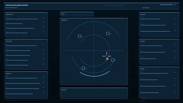 Futuristic Targeting Array HUD Dashboard 4K Wallpaper