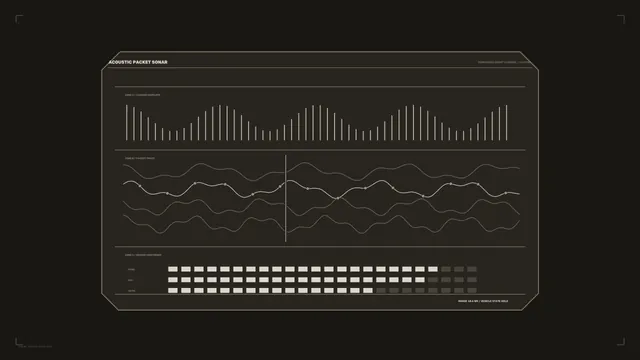 Fictional Acoustic Sonar HUD Interface 4K Wallpaper