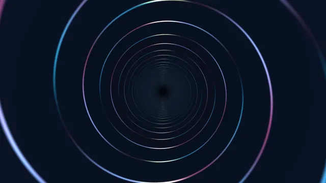 Abstract Neon Concentric Tunnel 4K Wallpaper