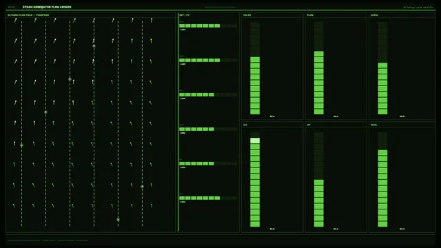 Green Steam Generator Flow Ledger HUD 4K Wallpaper