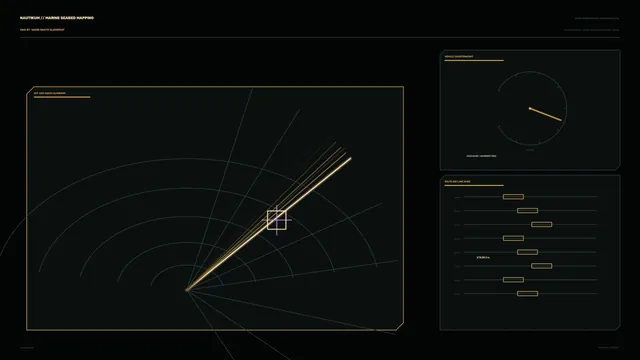 Marine Seabed Mapping Sonar HUD with Telemetry Dashboard