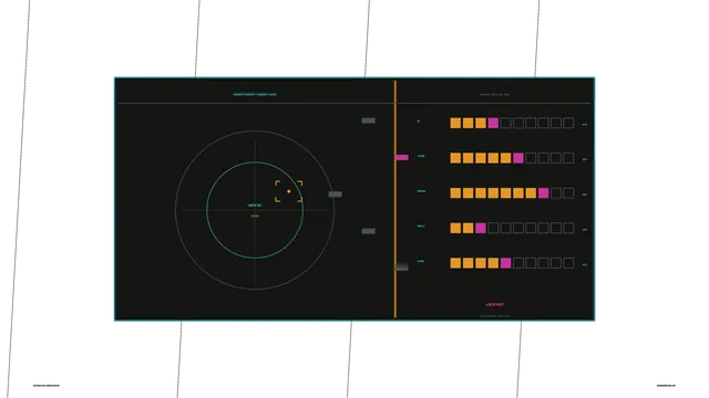 Futuristic Target Lock Telemetry HUD 4K Wallpaper
