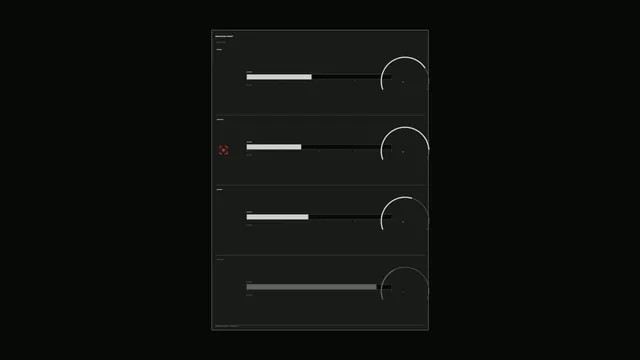 Sci-Fi Statistics Dashboard HUD with Bar Gauges and Circular Meters 4K Wallpaper