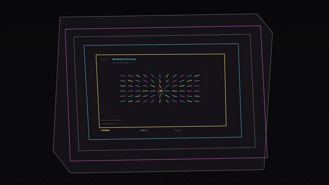 Futuristic Path Analysis HUD with Radial Telemetry Grid
