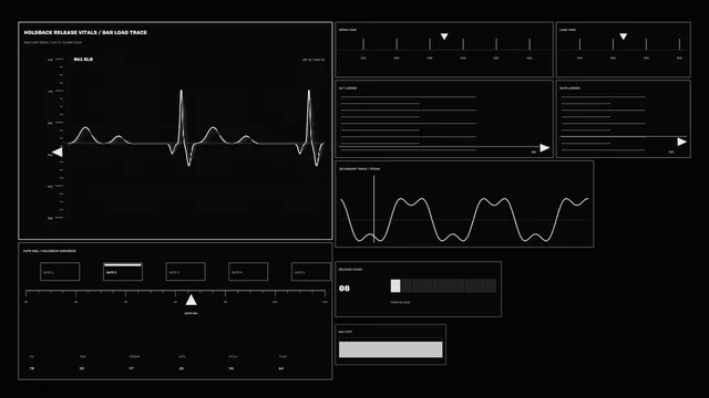 Monochrome Launch Control HUD Dashboard 4K Wallpaper