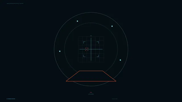 Futuristic Cyan and Orange Targeting HUD Interface 4K Wallpaper