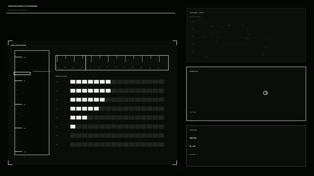 Cosmic Signal Monitoring HUD Telemetry Dashboard 4K Wallpaper