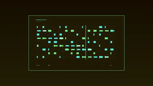 Neon Throughput Cell Matrix Telemetry HUD