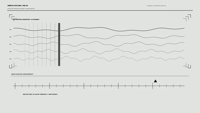 Monochrome Orbital Payload Telemetry HUD 4K Wallpaper