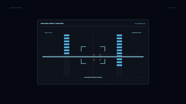 Precision Threat Targeting HUD with Cyan Reticle 4K Wallpaper