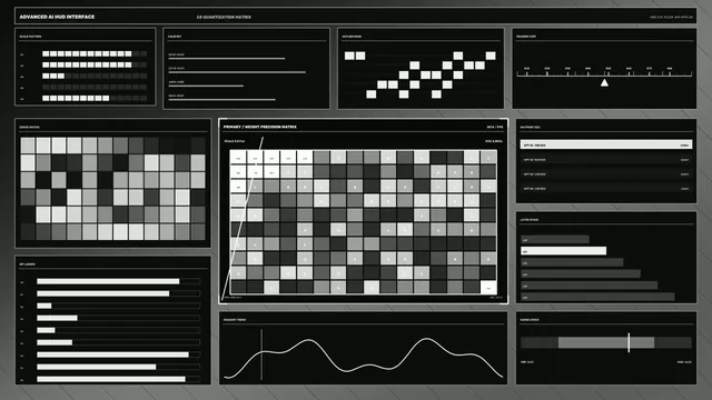 Monochrome Sci-Fi HUD Telemetry Dashboard 4K Wallpaper