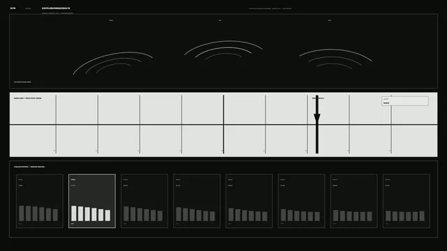 Monochrome Signal-Tracking HUD with Range Grid and Telemetry Bars