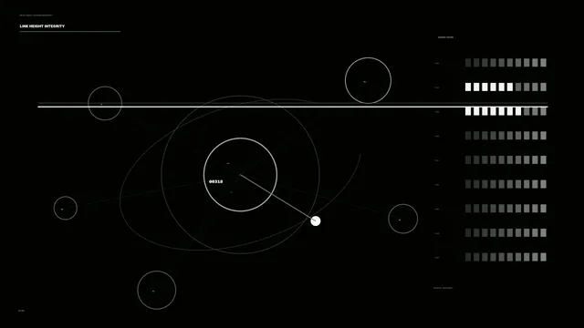 Drone Altitude Telemetry HUD with Circular Scanner, 4K Sci-Fi Wallpaper