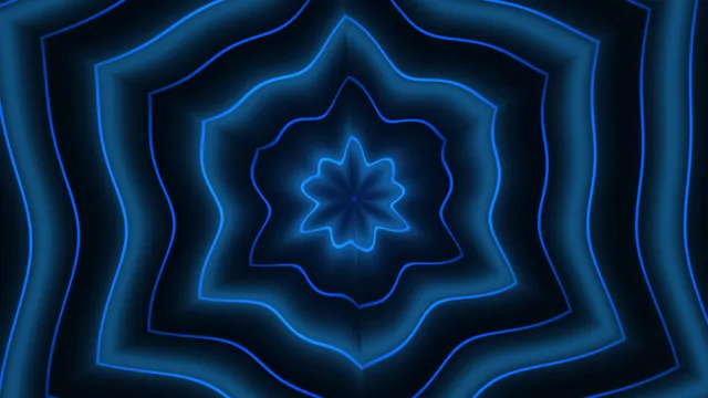 Electric Blue Concentric Geometric Tunnel 4K Wallpaper