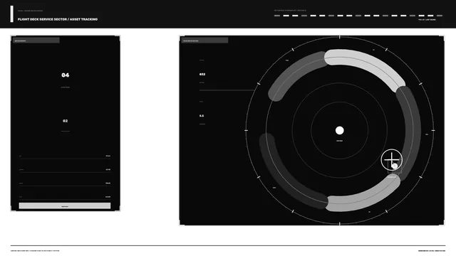 Flight Deck Service Status and Asset Tracking HUD 4K Sci-Fi Wallpaper