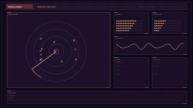 Futuristic Medical Diagnostics Radar HUD 4K Wallpaper