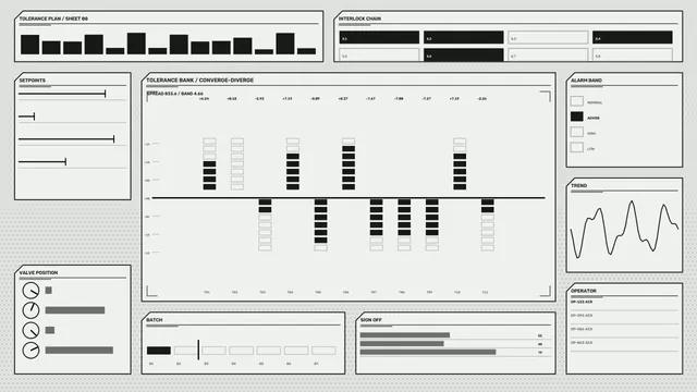 Industrial Tolerance Control HUD Dashboard 4K Wallpaper